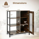 Industrial Side Cabinet with Metal Mesh Door & 3 Shelves by DirectDeals
