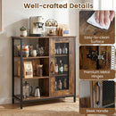 Industrial Side Cabinet with Metal Mesh Door & 3 Shelves by DirectDeals