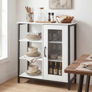 Industrial Side Cabinet with Metal Mesh Door & 3 Shelves by LJGDeals