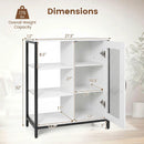 Industrial Side Cabinet with Metal Mesh Door & 3 Shelves by LJGDeals