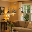 Farmhouse Glass Chandelier