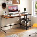 55 Inch Modern Industrial Style Study Writing Desk with 2 Storage Shelves by LJGDeals