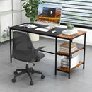 55 Inch Modern Industrial Style Study Writing Desk with 2 Storage Shelves by LJGDeals