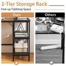 55 Inch Modern Industrial Style Study Writing Desk with 2 Storage Shelves by LJGDeals