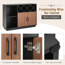 Industrial Sideboard Cabinet with Removable Wine Rack and Glass Holder by LJGDeals