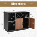 Industrial Sideboard Cabinet with Removable Wine Rack and Glass Holder by LJGDeals