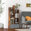 7-Tier Open-Back Bookshelf with Drawer by LJGDeals