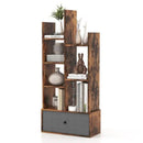 7-Tier Open-Back Bookshelf with Drawer by LJGDeals