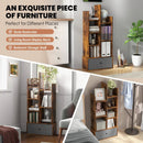 7-Tier Open-Back Bookshelf with Drawer by LJGDeals