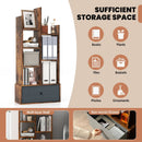 7-Tier Open-Back Bookshelf with Drawer by LJGDeals