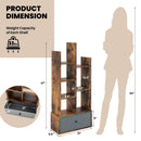 7-Tier Open-Back Bookshelf with Drawer by LJGDeals