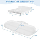Infant Scale with Detachable Tray for Body Weight and Height Measurement-White by LJGDeals