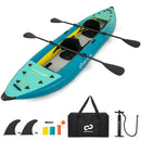 Inflatable 2-person Kayak Set with Aluminium Oars and Repair Kit by LJGDeals