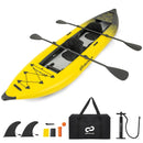 Inflatable 2-person Kayak Set with Aluminium Oars and Repair Kit by LJGDeals