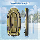 4-Person Inflatable Fishing Boat with Oars and Pump by LJGDeals