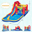 9-in-1 Inflatable Bounce Castle with Water Slide and Splash Pool without Blower by LJGDeals