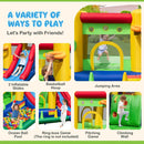 Inflatable Bounce Castle with Double Slides and 735W Blower by LJGDeals