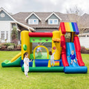 Inflatable Bounce Castle with Double Slides and 735W Blower by LJGDeals