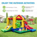 Inflatable Bounce Castle with Double Slides and 735W Blower by LJGDeals