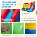 Inflatable Bounce Castle with Double Slides and 735W Blower by LJGDeals