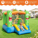 Inflatable Bounce House Monster Themed Bouncy Castle with Large Jumping Area and Slide 550W Blower Included by LJGDeals