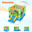 Inflatable Bounce House Monster Themed Bouncy Castle with Large Jumping Area and Slide 550W Blower Included by LJGDeals