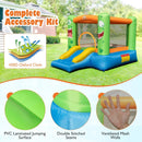 Inflatable Bounce House Monster Themed Bouncy Castle with Large Jumping Area and Slide 550W Blower Included by LJGDeals