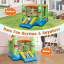 Inflatable Bounce House Monster Themed Bouncy Castle with Large Jumping Area and Slide 550W Blower Included by LJGDeals
