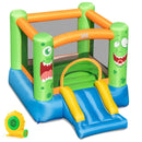 Inflatable Bounce House Monster Themed Bouncy Castle with Large Jumping Area and Slide 550W Blower Included by DirectDeals