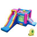 Inflatable Bounce House with Slides and Basketball Hoop (with 735W Blower) by LJGDeals