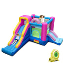 Inflatable Bounce House with Slides and Basketball Hoop (with 735W Blower) by LJGDeals