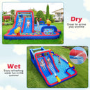 Inflatable Bounce House with 2 Water Slides and 3 Water Cannons With 680W Blower by LJGDeals