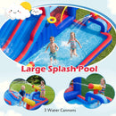 Inflatable Bounce House with 2 Water Slides and 3 Water Cannons With 680W Blower by LJGDeals