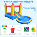 Inflatable Bounce House with Water Slide and 370W Blower by LJGDeals