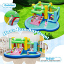 Inflatable Bounce House with Slide and Splash Pooland and 680W Blower by LJGDeals