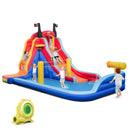5-in-1 Inflatable Bounce House with 2 Water Slides and Large Splash Pool With 950W Blower by LJGDeals