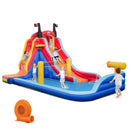 5-in-1 Inflatable Bounce House with 2 Water Slides and Large Splash Pool With 680W Blower by LJGDeals