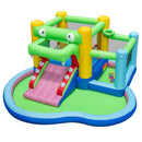Inflatable Bounce House with Slide and Splash Pooland and 680W Blower by LJGDeals