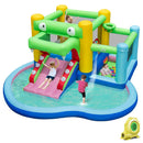 Inflatable Bounce House with Slide and Splash Pooland and 680W Blower by LJGDeals