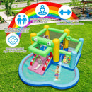 Inflatable Bounce House with Slide and Splash Pooland and 680W Blower by LJGDeals