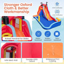 5-in-1 Inflatable Bounce House with 2 Water Slides and Large Splash Pool With 735W Blower by LJGDeals