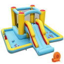 Inflatable Bounce House 7-in-1 Bouncy Castle with Slide and Tunnel with 550W Blower by LJGDeals