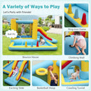 Inflatable Bounce House 7-in-1 Bouncy Castle with Slide and Tunnel with 550W Blower by LJGDeals