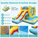 Inflatable Bounce House 7-in-1 Bouncy Castle with Slide and Tunnel with 550W Blower by LJGDeals