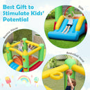 Inflatable Bounce House Kids Blow-up Bouncer with Slide without Blower by LJGDeals