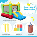 Inflatable Bounce House Kids Blow-up Bouncer with Slide without Blower by LJGDeals