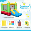 Inflatable Bounce House Kids Blow-up Bouncer with Slide with 480W Blower by LJGDeals