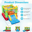 Inflatable Bounce House Kids Blow-up Bouncer with Slide with 480W Blower by LJGDeals