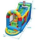 Inflatable Bounce House Obstacle Course with Ball Pit and Silde with 735W Blower by LJGDeals