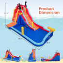 5-in-1 Inflatable Bounce House with 2 Water Slides and Large Splash Pool With 735W Blower by LJGDeals